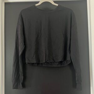 lululemon athletica Black Cropped long sleeve shirt